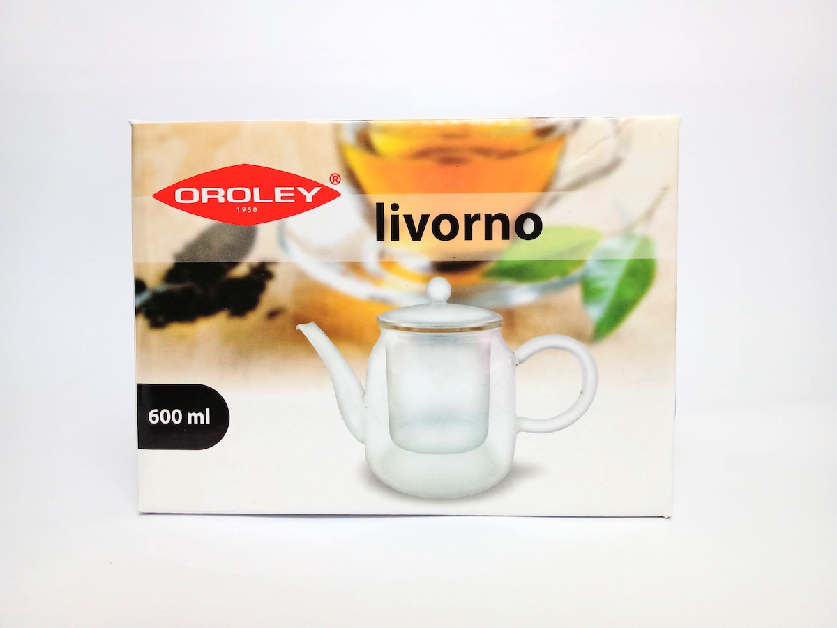Oroley Tetera Bari con Filtro y Tapa de Vidrio 600 ml