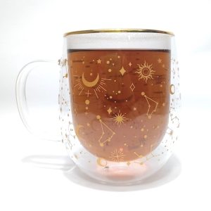 Tazón de Vidrio Doble Pared - Diseño Dorado - 500ML - Imagen 4