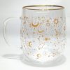 Tazón de Vidrio Doble Pared - Diseño Dorado - 500ML